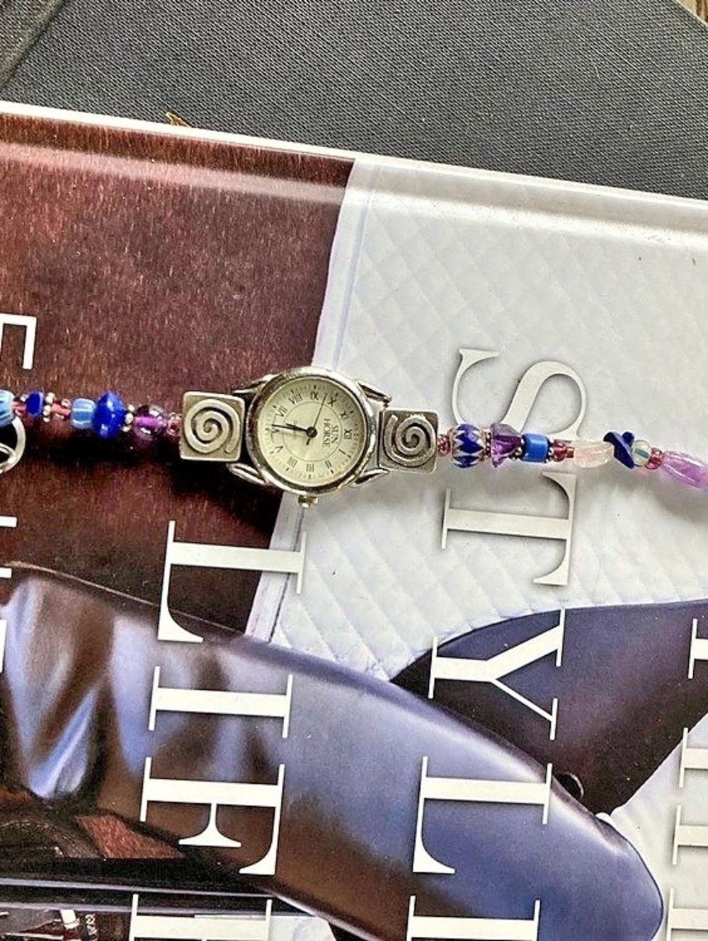 Vintage Sun Horse Beaded Bracelet Watch